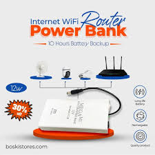 12V WiFi Power Bank 20000mAh – Fast Backup Charger